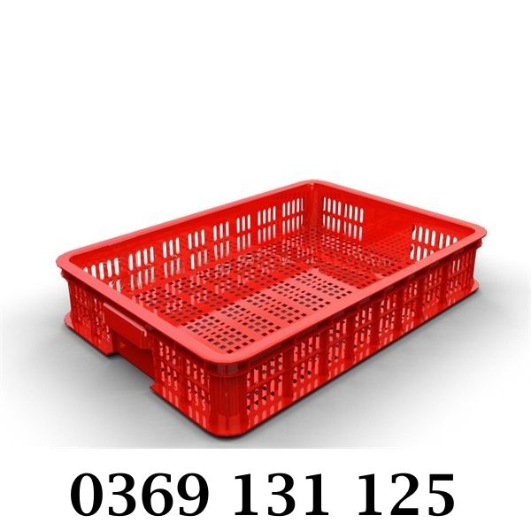 Thùng nhựa rỗng (sóng hở) HS010 bền đẹp, giá tốt màu đỏ