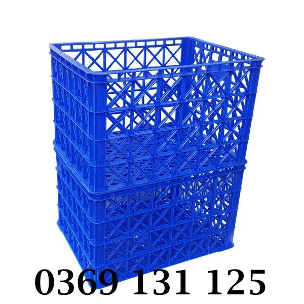 Thùng nhựa rỗng HS022 xếp chồng chắc chắn lên nhau
