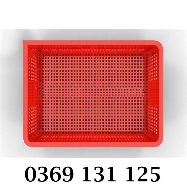 Thùng nhựa rỗng (sóng hở) HS009 bền đẹp, giá rẻ màu đỏ