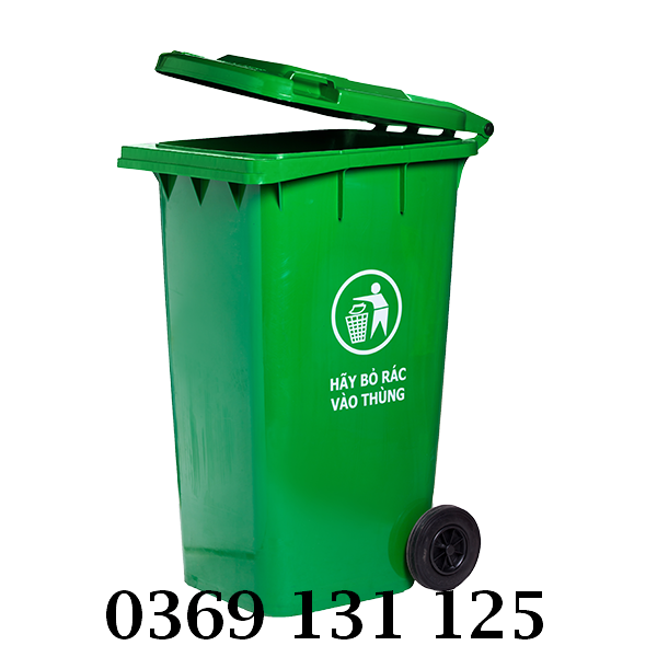 Mua thùng rác công cộng HDPE 240 L nắp kín chính hãng, giá rẻ