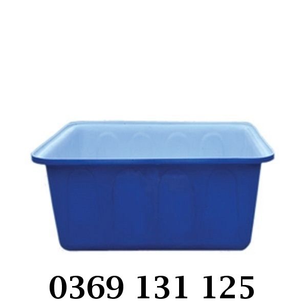 Thùng nhựa chữ nhật nuôi cá dung tích 300 L dày dặn, chính hãng
