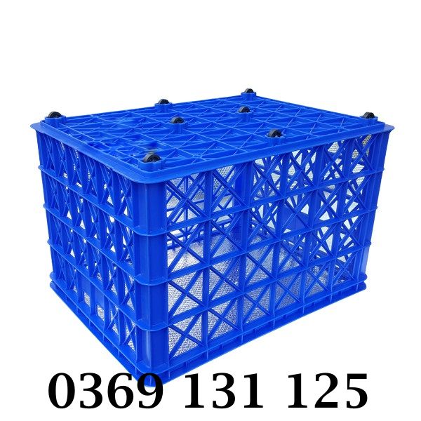 Thùng nhựa rỗng HS022 có bánh xe cao cấp