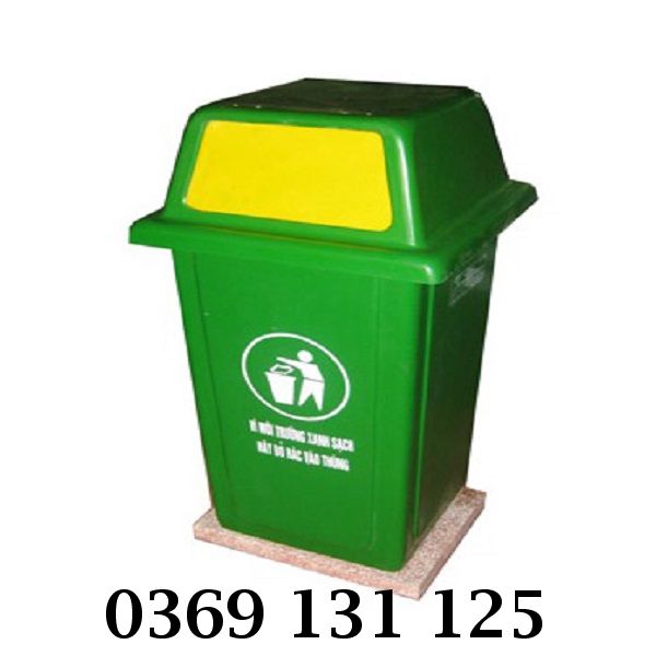 Phân phối thùng rác composite 90 L nắp đẩy chính hãng, giá rẻ