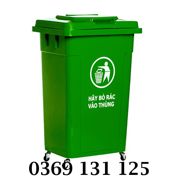 Thùng rác công cộng 90 L nắp kín