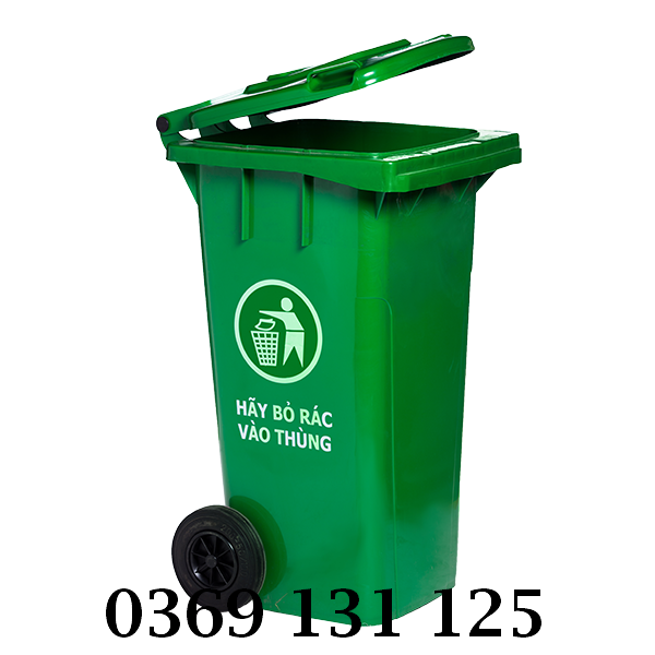 Thùng rác công cộng 120 L nắp kín